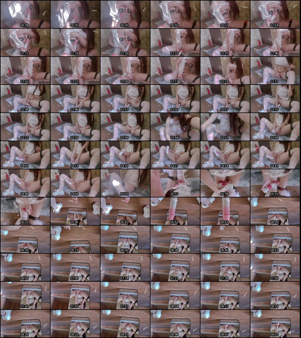 福利姬琳宝碎花连衣裙对镜喷水高潮自慰