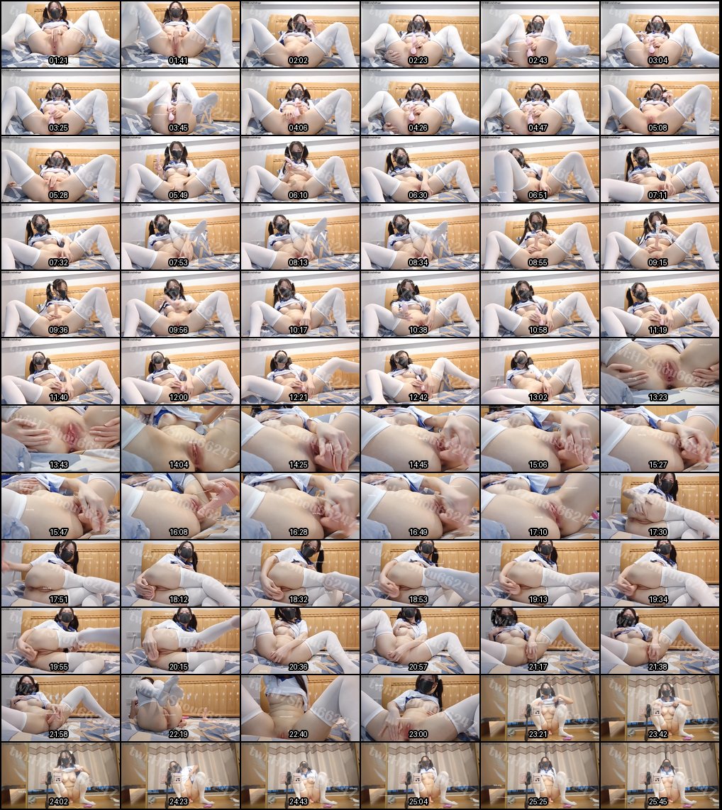 鹤酱福利姬双马尾学生校服白丝自慰诱惑