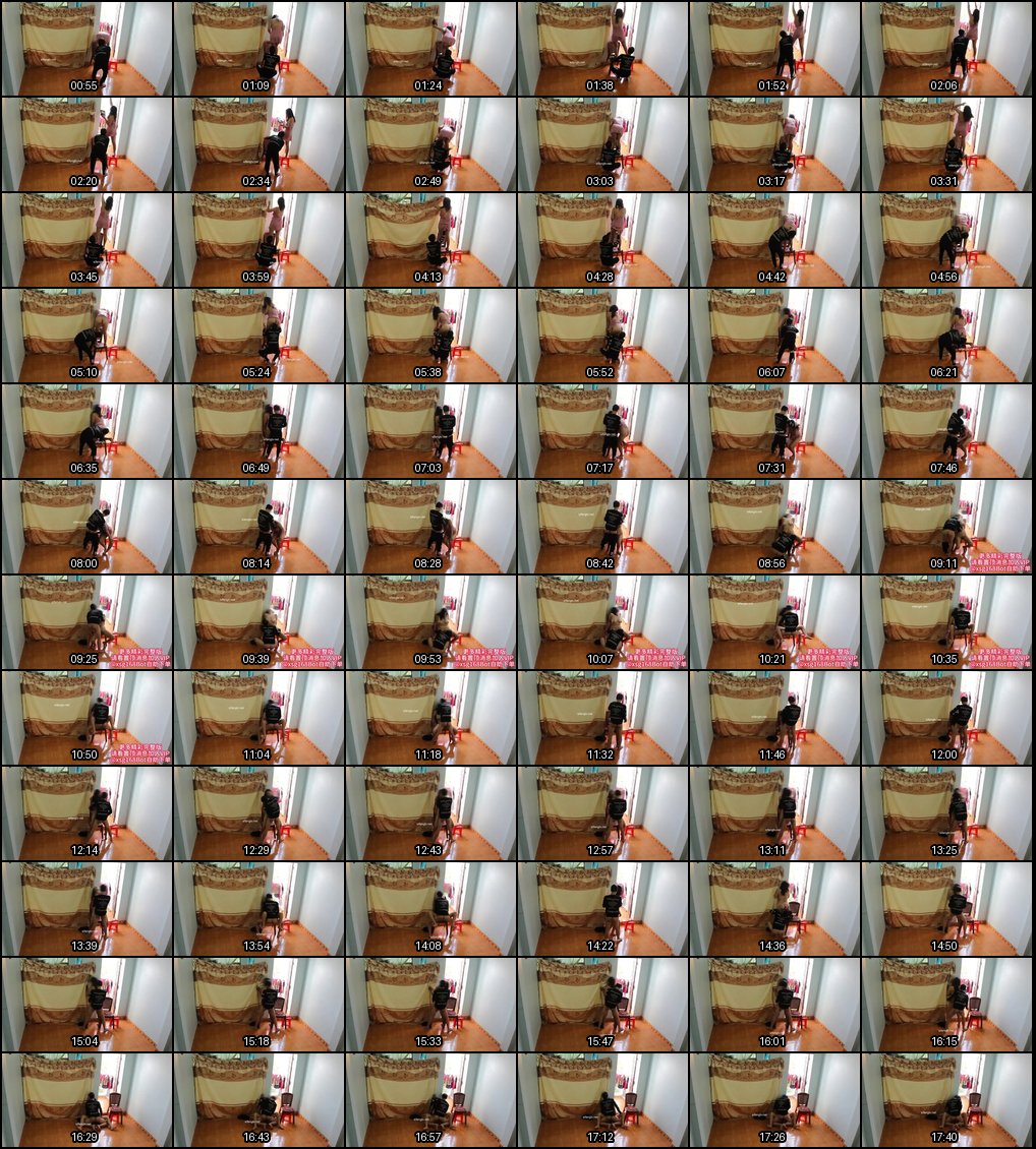 偷拍连体裙熟女人妻挂窗帘露底，老公忍不住上手摸逼舔穴狠干！