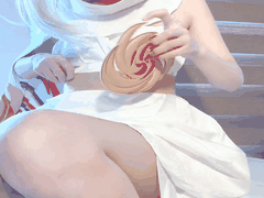 月色宝宝Cosplay公孙离祈雪灵祝 白袜自慰肛塞淫纹诱惑