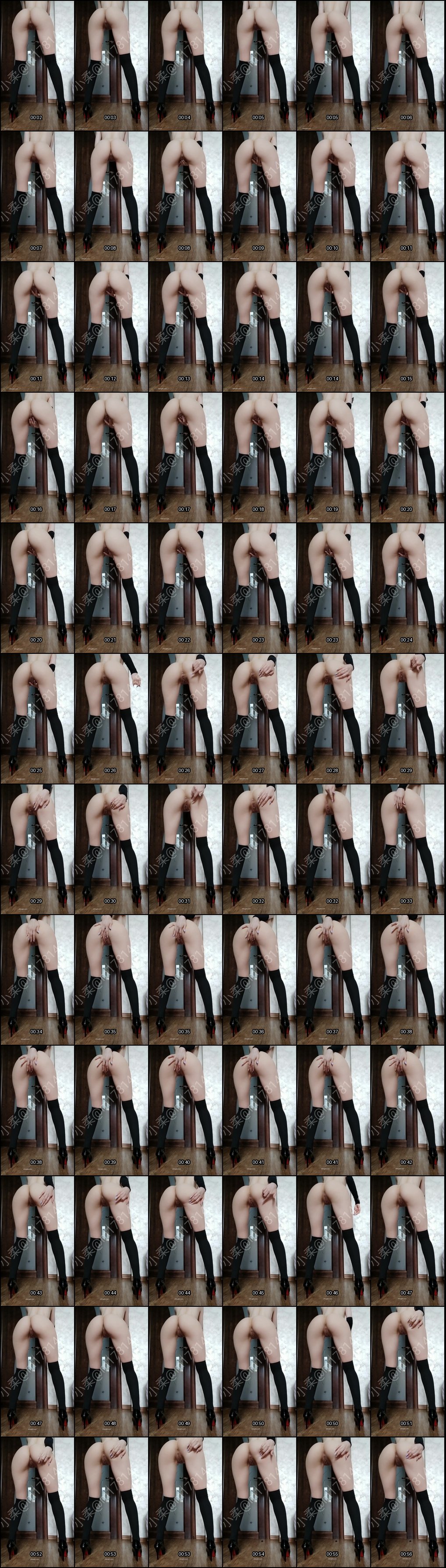 小柔cos蕾姆JK白丝诱惑自慰，炮机乳夹拉珠极致高潮