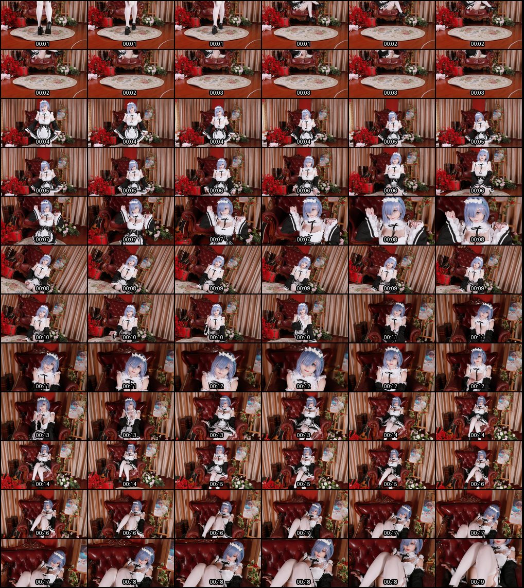 阿雪雪Cosplay蕾姆白丝福利姬诱惑，VIP专属福利姬福利