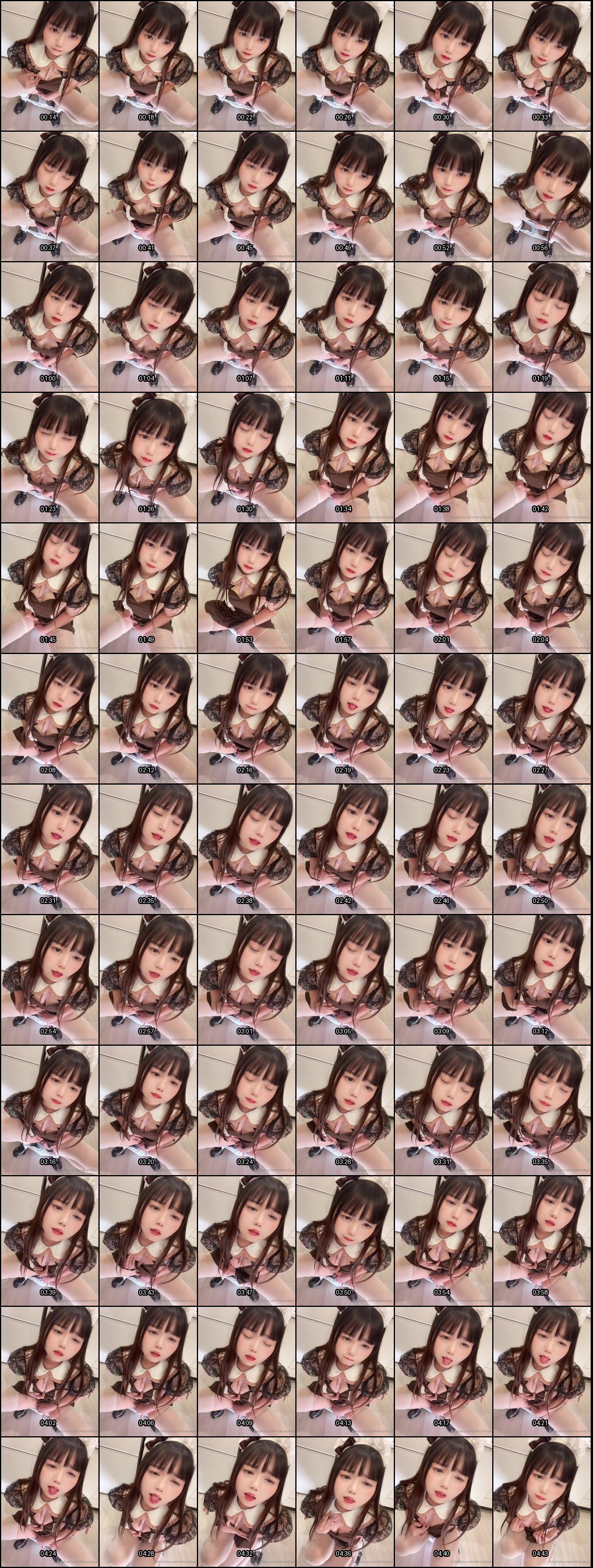 nikumikyo COS女仆丝袜自慰诱惑表演