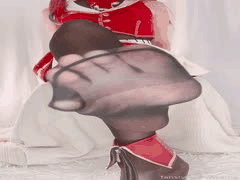 hololive Ayame与寶鐘瑪琳黑絲Cosplay自慰福利姬誘惑