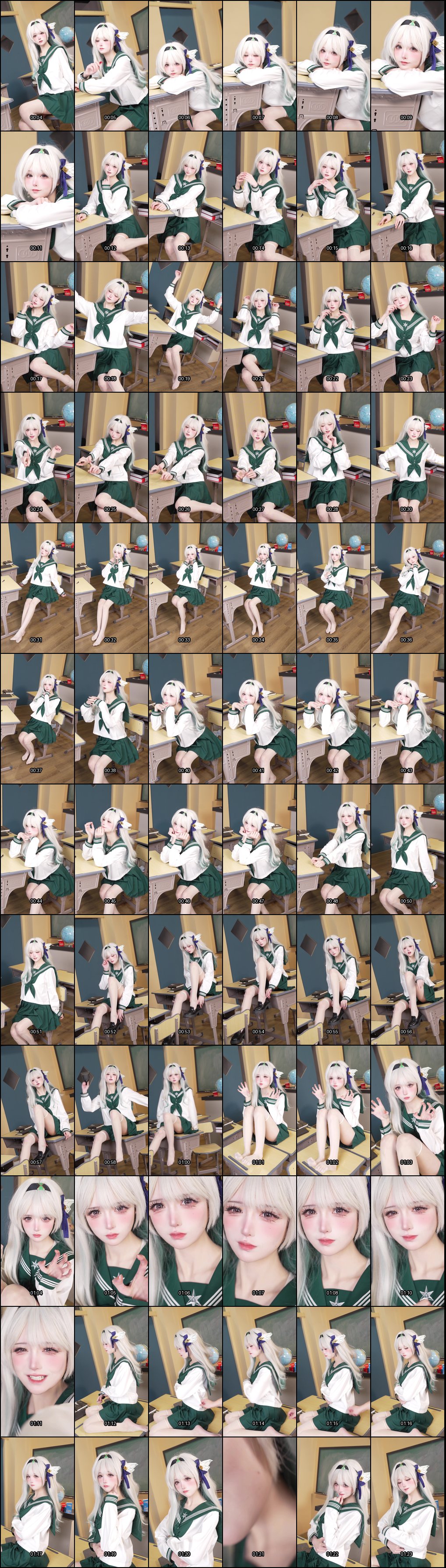 孟程程流萤Cosplay：白丝JK制服诱惑