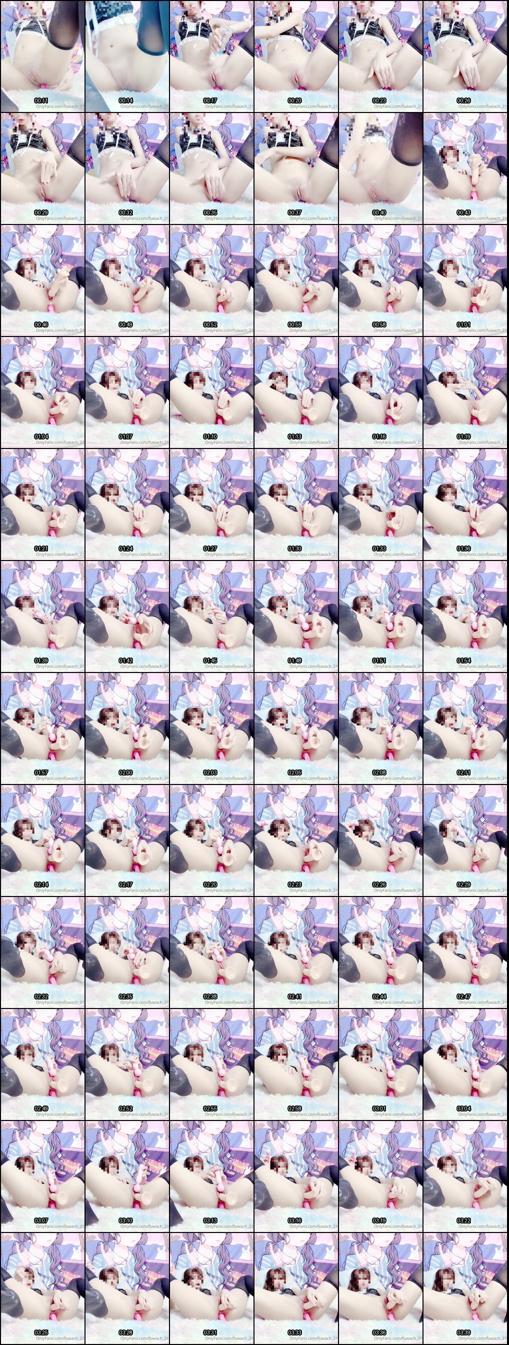 Fuwa福利姬黑丝白丝Cosplay自慰诱惑秀