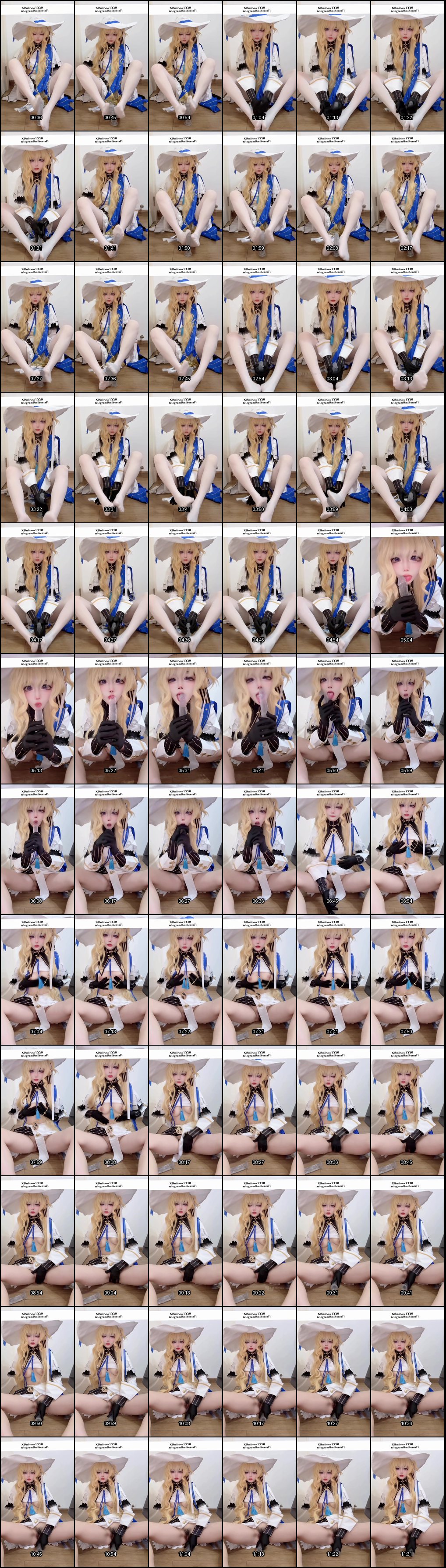 鸣潮菲比白丝Cosplay自慰福利姬诱惑