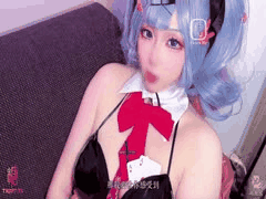 双马尾兔女郎cos初音未来：糖心Vlog兔子洞危险挑战，精液射满专属骚穴