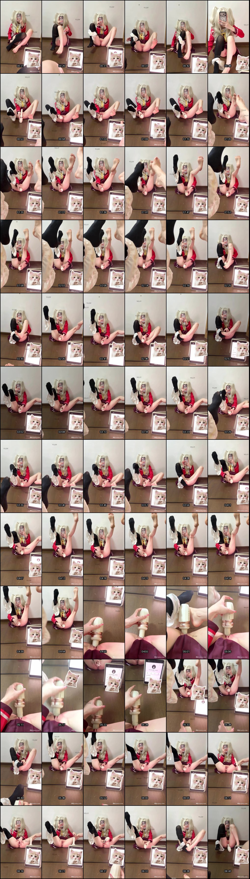 白虎萝莉猫猫咪Cos利奈绪 对镜自慰诱惑