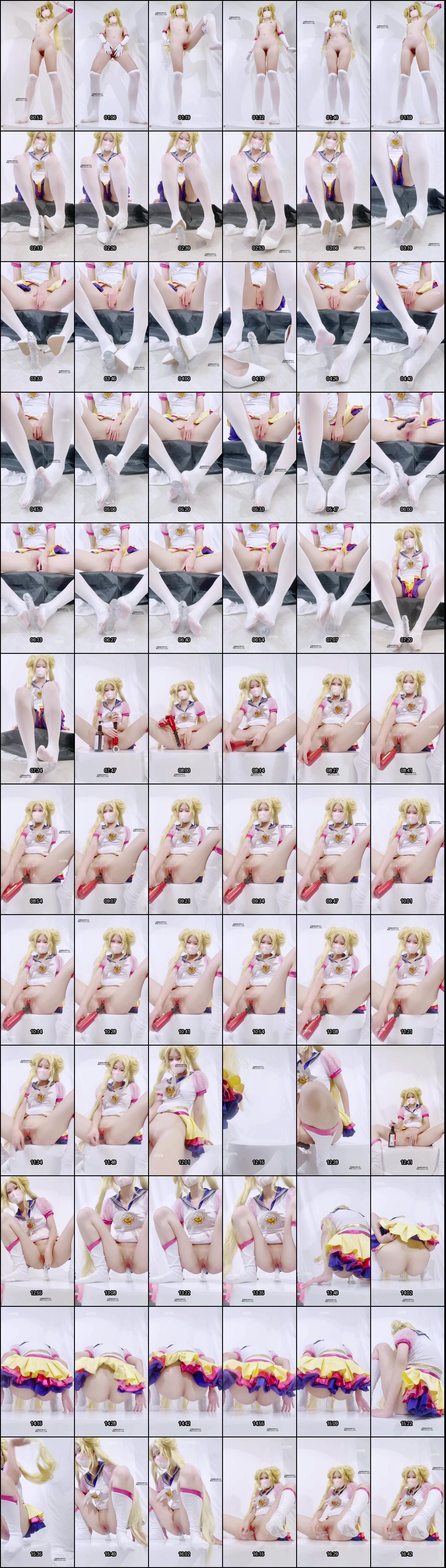 福利姬沐沐酱cos王昭君 白丝足交道具自慰诱惑