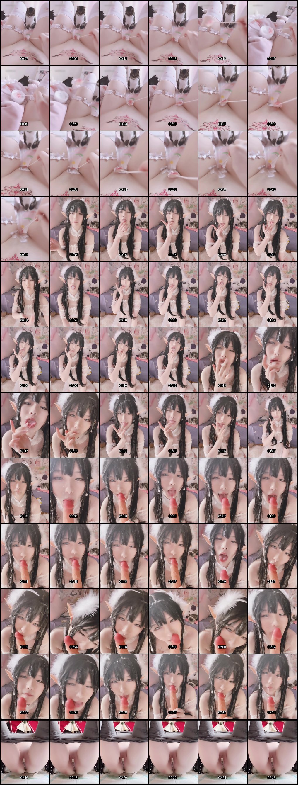 天使面容习呆呆COS水晶帮口交合集：少女反差诱惑