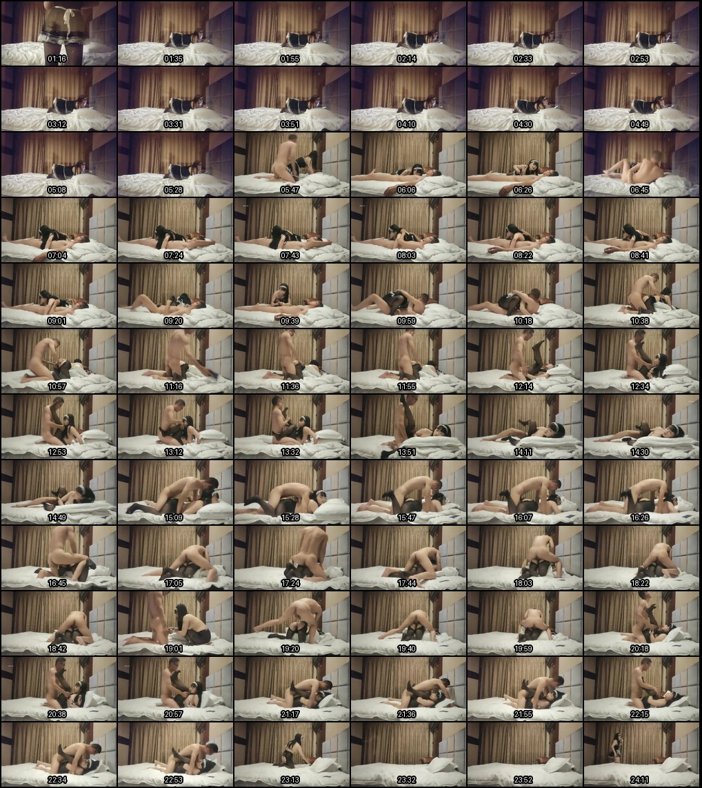 黑丝女仆装诱惑：丰满小姐姐多姿势激战，小哥不愿关灯换姿狂欢