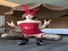 九曲Jean兔女郎黑丝Cosplay诱惑全过程