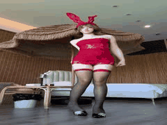 九曲Jean兔女郎黑丝Cosplay诱惑表演