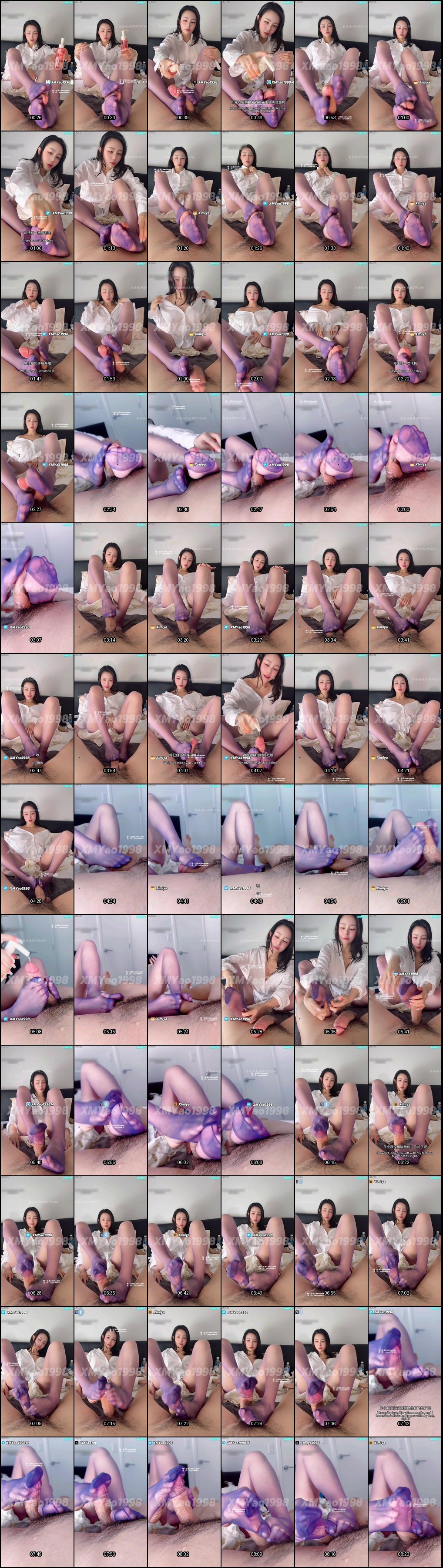 汐梦瑶丝袜足交挑战：高产御姐诱惑，丝袜套弄极致快感