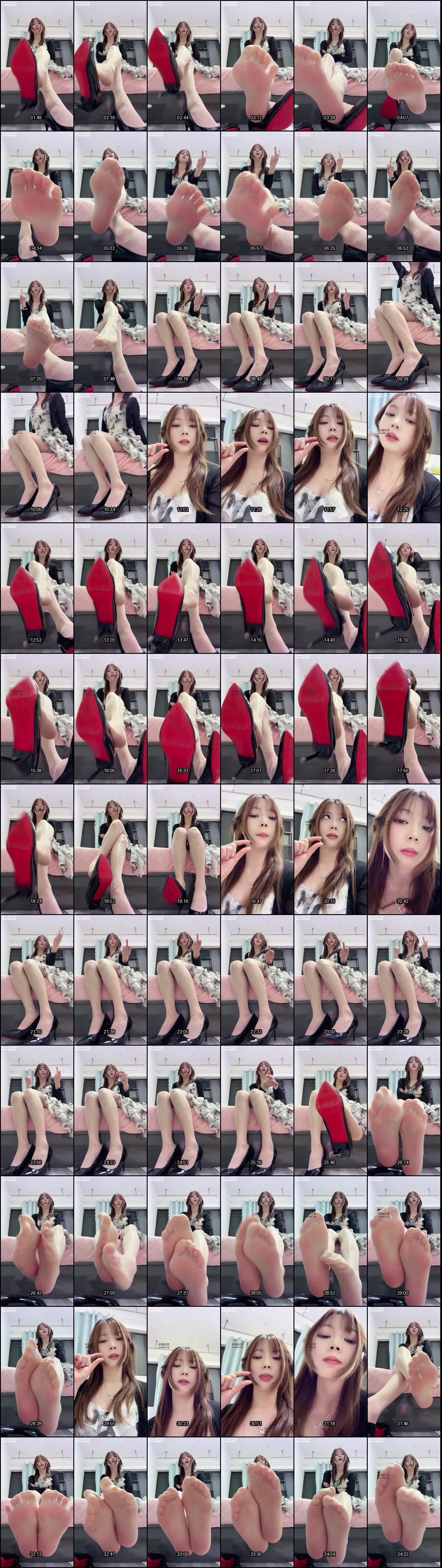 兔兔酱Sama红底高跟油亮肉丝诱惑：边缘寸止憋到早泄，丝袜搓脚极致刺激