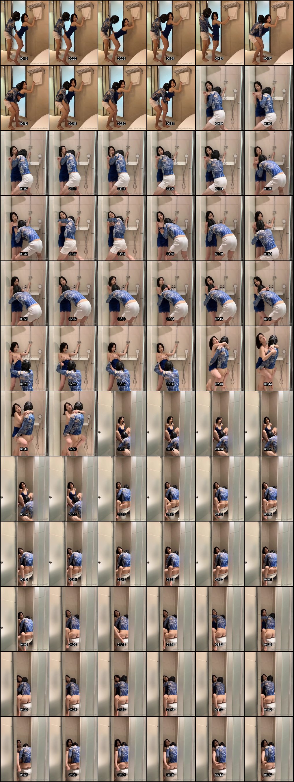 韩女Sunny Sunwall 鸳鸯浴前戏充足 浴室直入激战