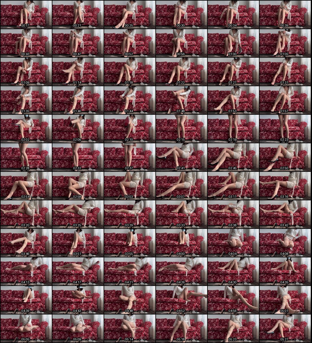 沙发长腿诱惑时刻：韩国美女高跟Lookbook秀美腿，一起欣赏？