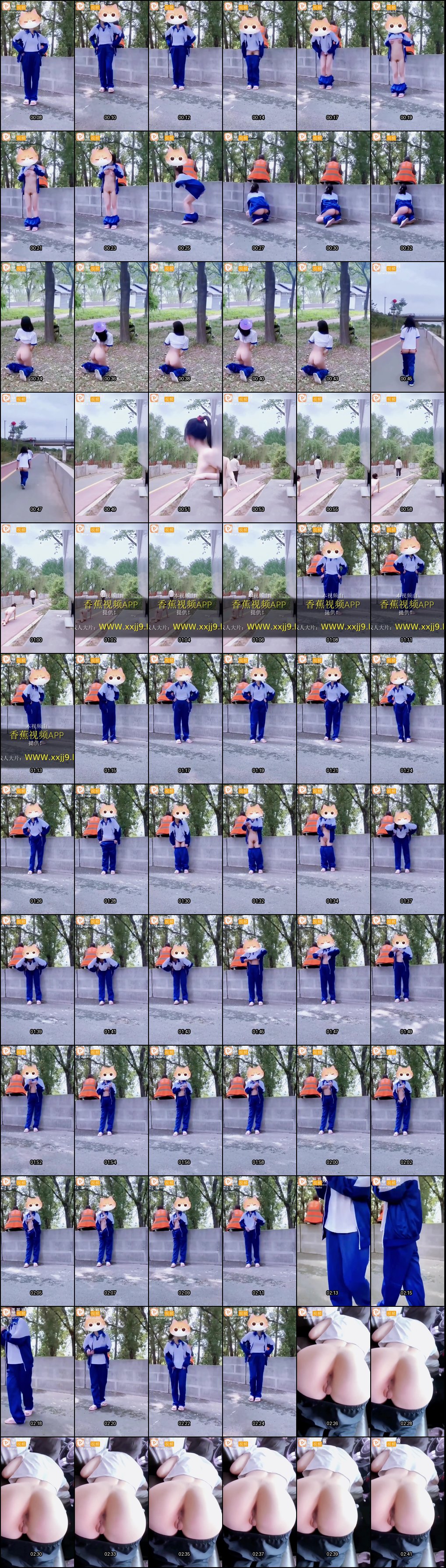 18岁郑州七中校花大胆户外露出！全裸学狗爬舔屁股，白虎一线天粉嫩诱人