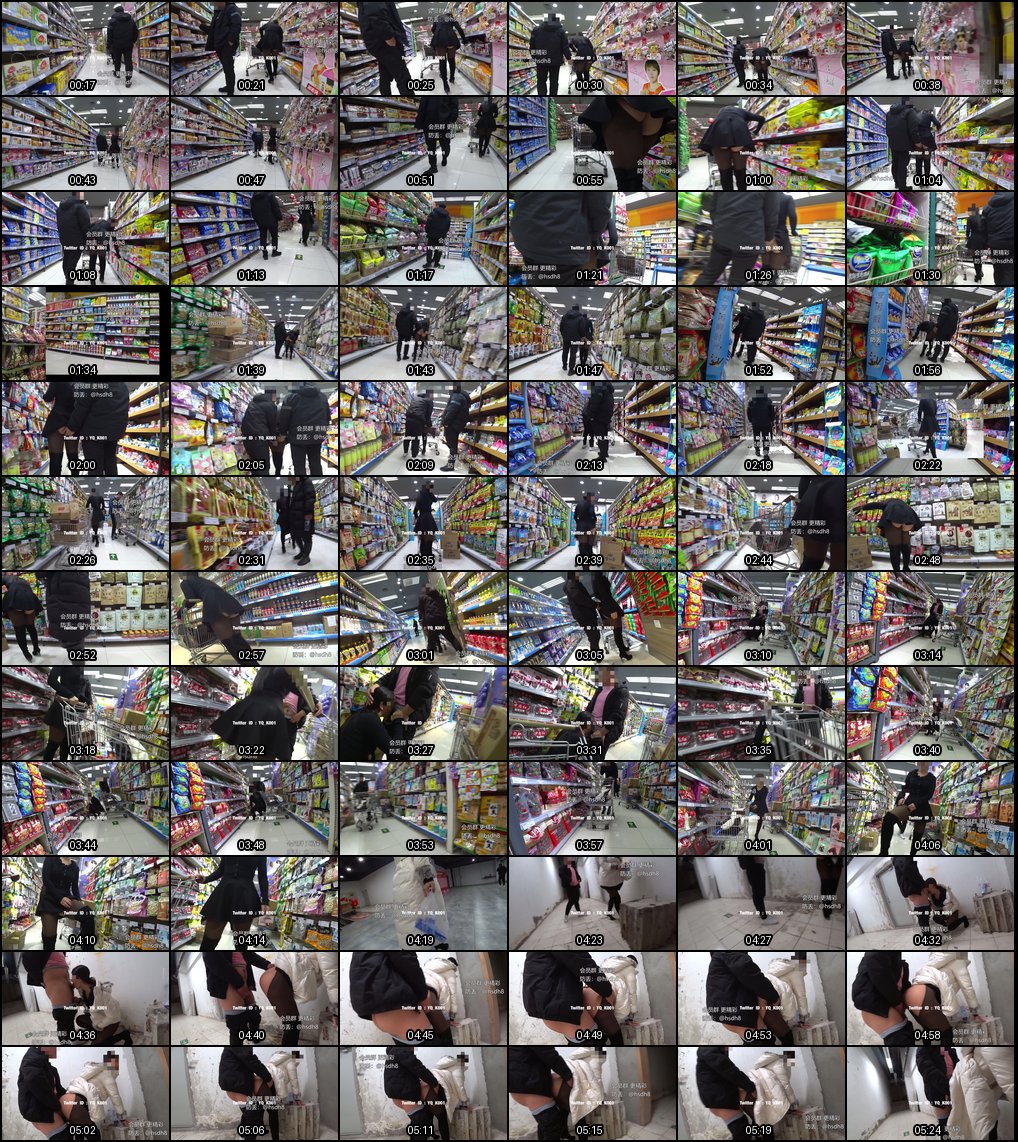 YQK绿帽夫妻全系列：老婆超市户外露出，单男掀裙摸逼勾引路人野战