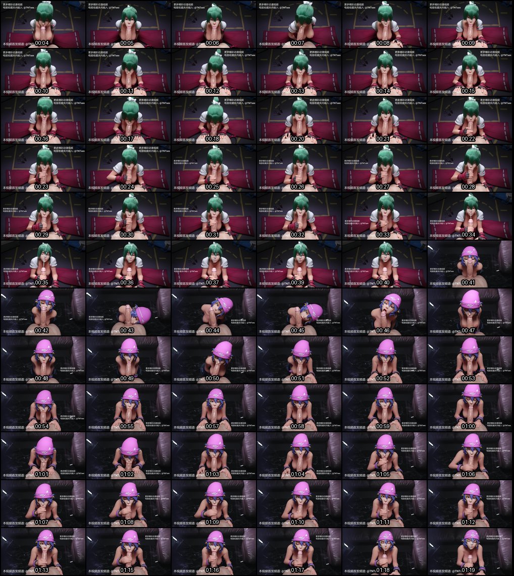 3D同人动漫：一流巨乳学生妹的诱人口交狂欢