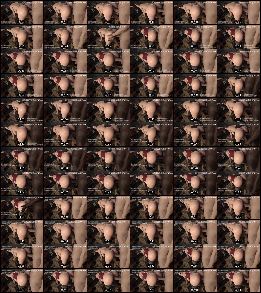 3D国漫同人：后入猛撞少女蜜桃臀的激情碰撞