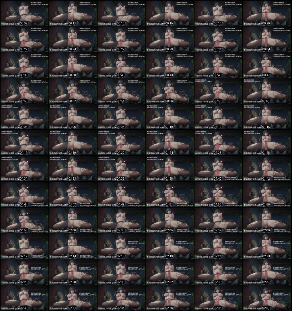 3D国漫同人激情：撕裂黑丝裤袜露出粉嫩鲍鱼，内射G杯巨乳少女