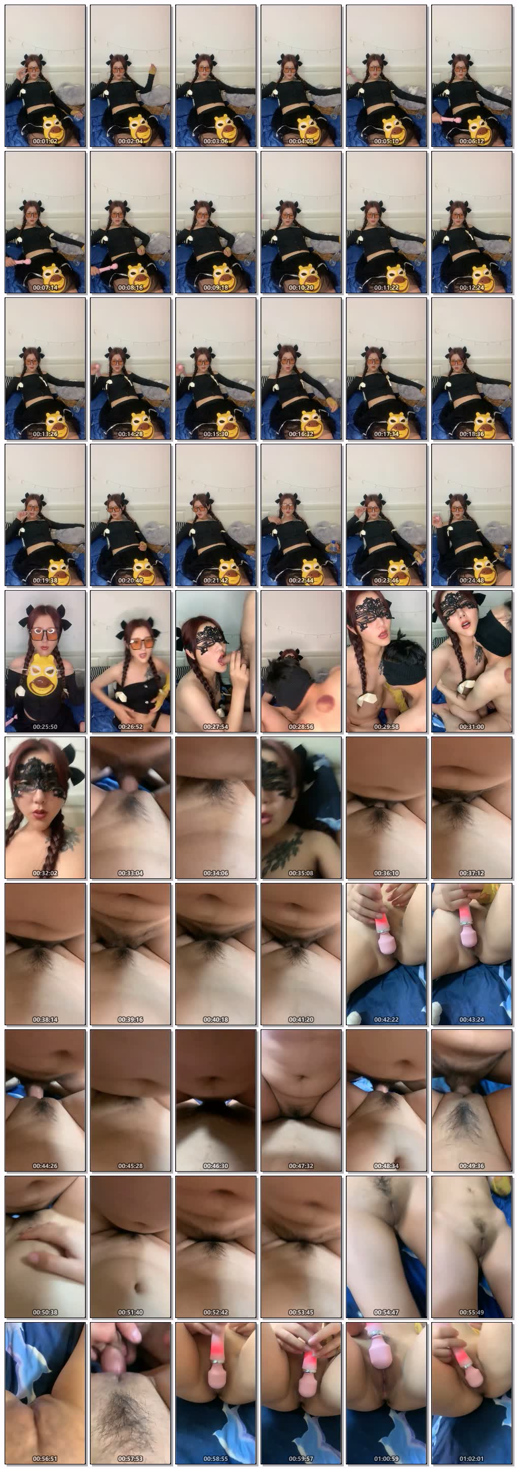 麻花辫网红小姐姐，刚下海不久，一线天馒头逼，被大屌炮友狂草，搞完按摩器自慰