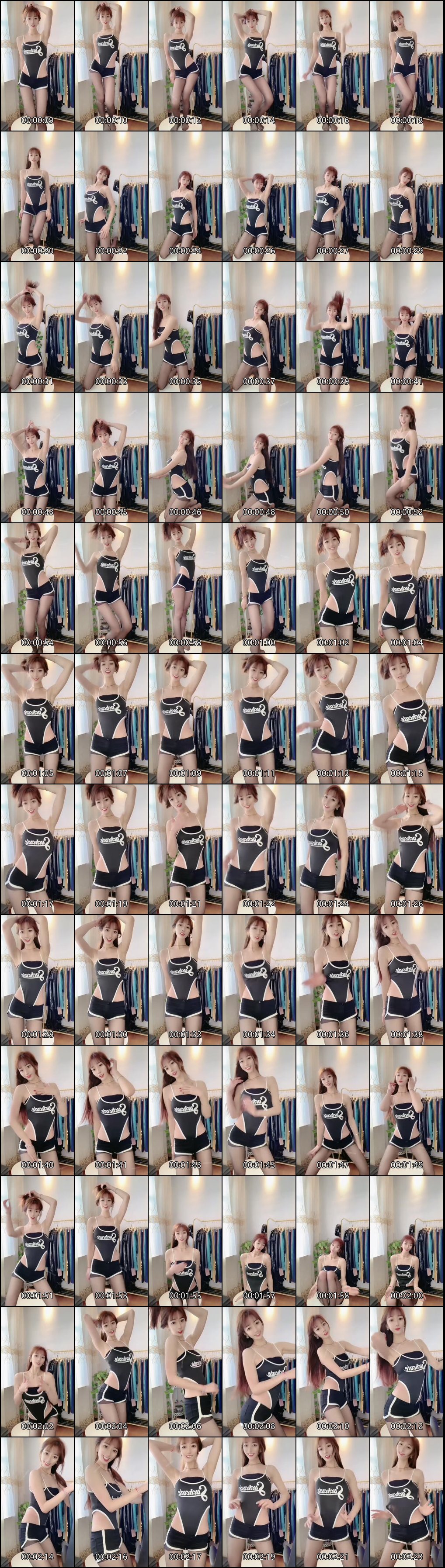 快手 薇漫天 瑜伽裤骨感美少女，皮裤牛仔裤瑜伽裤，摇臀顶胯骚舞18