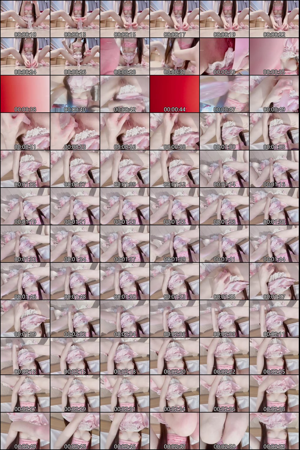 蔡小熊 小野樱 甜美萝莉 粉色长裙 骑乘透明假屌