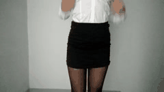 云宝宝er 楼梯黑丝无内自摸 白衬衣