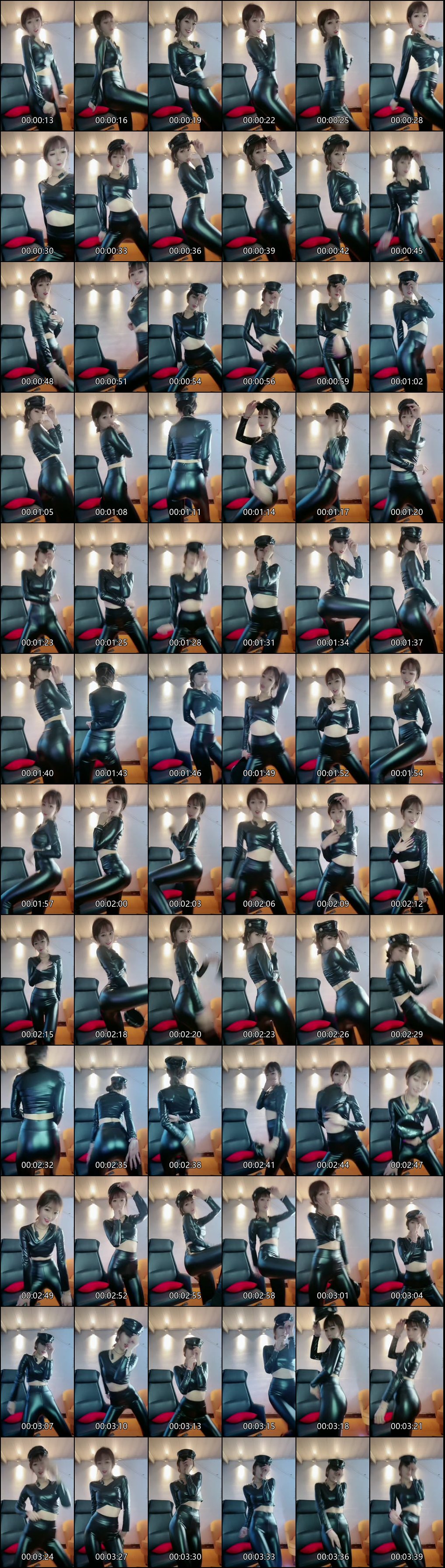 快手 薇漫天 瑜伽裤骨感美少女，皮裤牛仔裤瑜伽裤，摇臀顶胯骚舞104