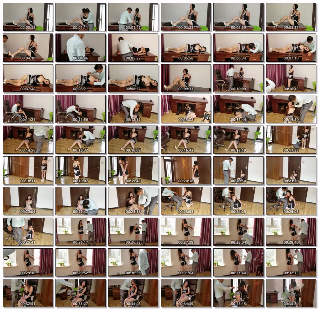 捆绑调教颜值不错嫩模丝袜女仆装