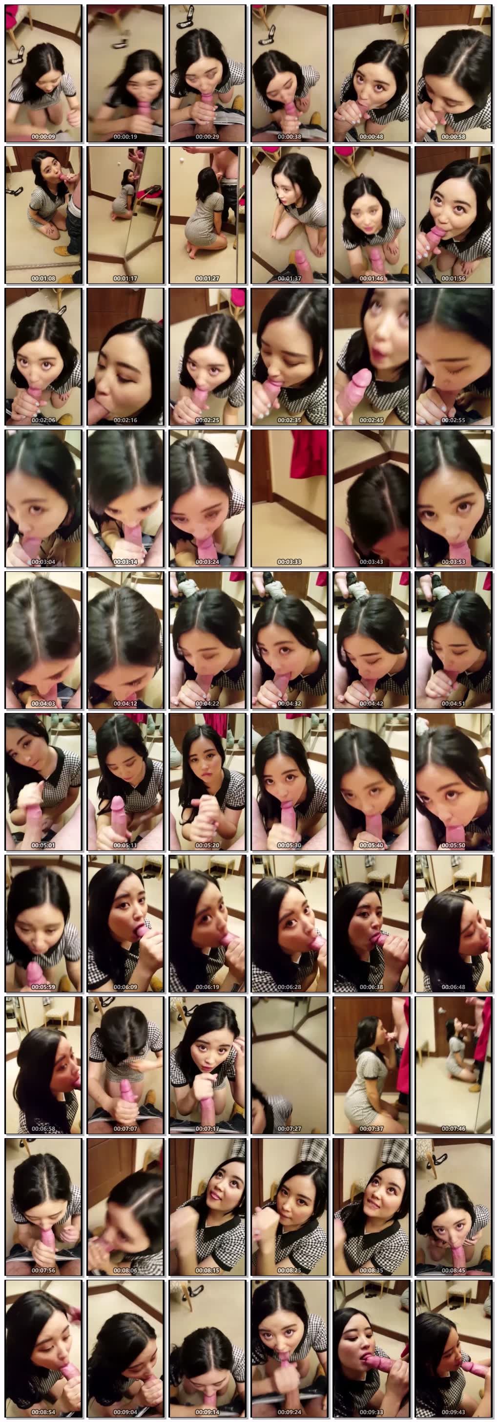 漂亮华裔美眉跪着吃大洋屌