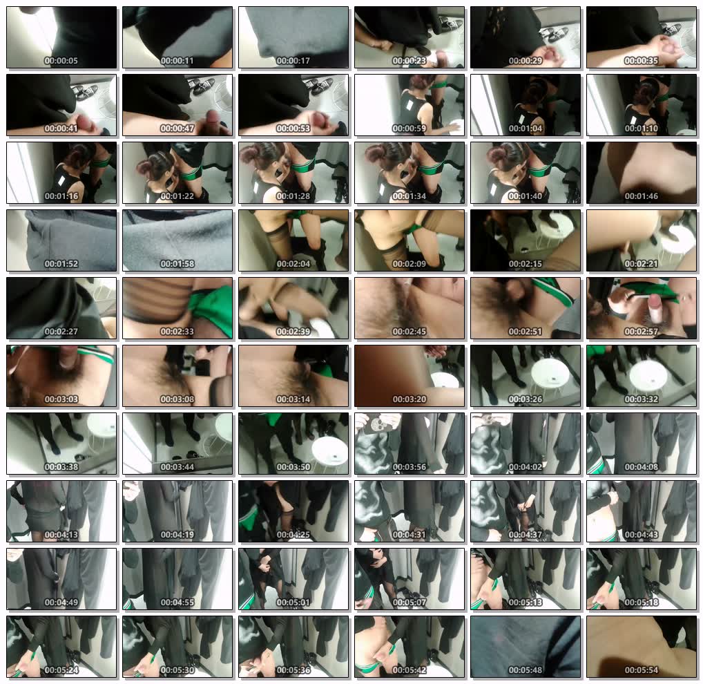 时装模特和摄影师大胆模仿优衣库在试衣间打炮