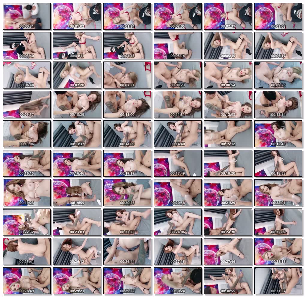 淫乱派对，三个高颜值泰国模特激情5P